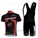 2011 Abbigliamento Ciclismo Merida Nero Manica Corta e Salopette