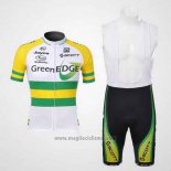 2012 Abbigliamento Ciclismo GreenEDGE Campione Austria Manica Corta e Salopette