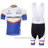2012 Abbigliamento Ciclismo Raleigh Blu e Bianco Manica Corta e Salopette