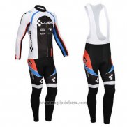 2013 Abbigliamento Ciclismo Cube Nero e Bianco Manica Lunga e Salopette