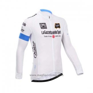 2014 Abbigliamento Ciclismo Giro d'Italia Bianco Manica Lunga e Salopette