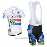 2014 Abbigliamento Ciclismo Orica GreenEDGE Campione Sudafrica Manica Corta e Salopette