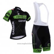 2015 Abbigliamento Ciclismo Cannondale Verde e Nero Manica Corta e Salopette