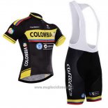 2015 Abbigliamento Ciclismo Colombia Nero e Giallo Manica Corta e Salopette