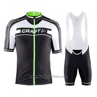 2016 Abbigliamento Ciclismo Craft Verde e Nero Manica Corta e Salopette