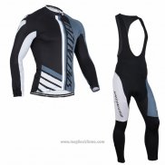 2016 Abbigliamento Ciclismo Specialized Bianco e Blu Manica Lunga e Salopette