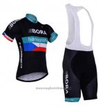 2017 Abbigliamento Ciclismo Bora Nero Manica Corta e Salopette