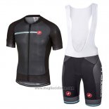 2017 Abbigliamento Ciclismo Castelli Chiaro Nero Manica Corta e Salopette