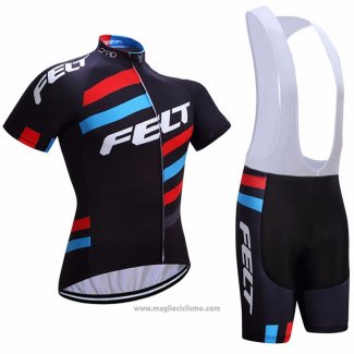 2017 Abbigliamento Ciclismo Felt Nero Manica Corta e Salopette