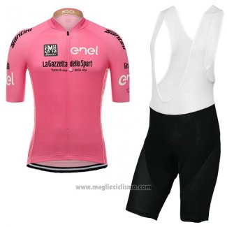 2017 Abbigliamento Ciclismo Giro d'Italia Rosa Manica Corta e Salopette