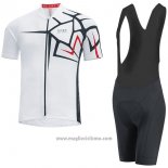 2017 Abbigliamento Ciclismo Gore Bike Wear Power Adrenaline Bianco Manica Corta e Salopette