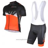 2017 Abbigliamento Ciclismo Inverse Nero e Arancione Manica Corta e Salopette