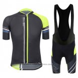 2017 Abbigliamento Ciclismo Santini Airform Nero Manica Corta e Salopette