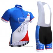 2018 Abbigliamento Ciclismo Francia Manica Corta e Salopette