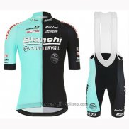 2019 Abbigliamento Ciclismo Bianchi Countervail Nero Verde Manica Corta e Salopette