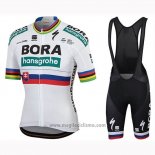 2019 Abbigliamento Ciclismo Bora Campione Slovacchia Manica Corta e Salopette