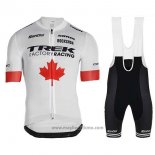 2019 Abbigliamento Ciclismo Trek Factory Racing Campione Canada Manica Corta e Salopette