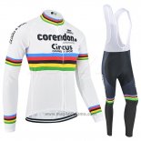 2019 Abbigliamento Ciclismo UCI Mondo Campione Corendon Circus Manica Lunga e Salopette