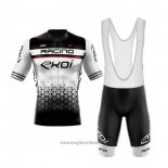 2020 Abbigliamento Ciclismo EKOI Bianco Nero Manica Corta e Salopette