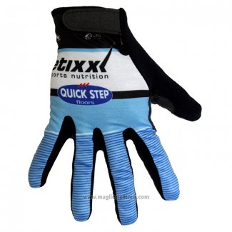 2020 Etixx Quick Step Guanti Dita Lunghe Ciclismo Blu Nero Bianco