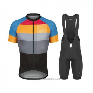 2021 Abbigliamento Ciclismo De Marchi Giallo Blu Grigio Manica Corta e Salopette