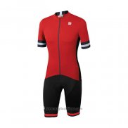 2021 Abbigliamento Ciclismo Sportful Rosso Manica Corta e Salopette