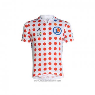 2021 Abbigliamento Ciclismo Tour de France Rosso Bianco Manica Corta e Salopette