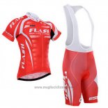 Abbigliamento Ciclismo To The Fore Rosso e Bianco Manica Corta e Salopette