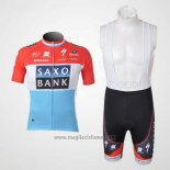 2010 Abbigliamento Ciclismo Saxo Bank Lussemburgo Manica Corta e Salopette