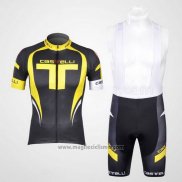 2011 Abbigliamento Ciclismo Castelli Giallo e Nero Manica Corta e Salopette