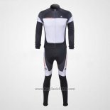 2011 Abbigliamento Ciclismo Giordana Bianco e Nero Manica Lunga e Salopette