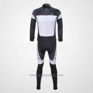 2011 Abbigliamento Ciclismo Giordana Bianco e Nero Manica Lunga e Salopette