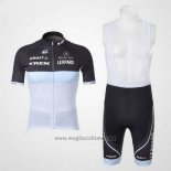 2011 Abbigliamento Ciclismo Trek Leqpard Celeste e Nero Manica Corta e Salopette