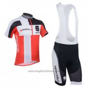 2013 Abbigliamento Ciclismo Sportful Bianco e Rosso Manica Corta e Salopette