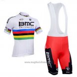 2013 Abbigliamento Ciclismo UCI Mondo Campione BMC Manica Corta e Salopette