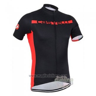 2016 Abbigliamento Ciclismo Castelli Nero Rosso Manica Corta e Salopette