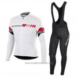 2016 Abbigliamento Ciclismo Specialized Bianco Manica Lunga e Salopette