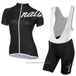 2017 Abbigliamento Ciclismo Donne Nalini Wave Scuro Nero Manica Corta e Salopette