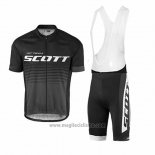 2017 Abbigliamento Ciclismo Scott Nero Manica Corta e Salopette