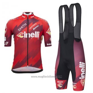 2018 Abbigliamento Ciclismo Cinelli Spento Rosso Manica Corta e Salopette