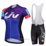 2018 Abbigliamento Ciclismo Donne Liv Fuxia Manica Corta e Salopette