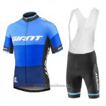 2018 Abbigliamento Ciclismo Giant Elevate Blu Manica Corta e Salopette