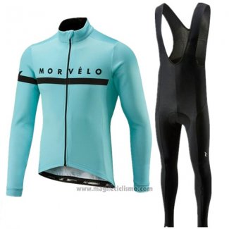 2018 Abbigliamento Ciclismo Morvelo Blu Manica Corta e Salopette