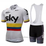 2018 Abbigliamento Ciclismo Sky Campione Colombia Manica Corta e Salopette