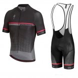 2018 Abbigliamento Ciclismo Specialized Nero Grigion Rosso Manica Corta e Salopette