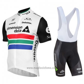 2019 Abbigliamento Ciclismo Dimension Data Campione Sudafrica Manica Corta e Salopette