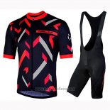 2019 Abbigliamento Ciclismo Nalini Descesa 2.0 Nero Rosso Manica Corta e Salopette