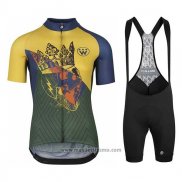 2020 Abbigliamento Ciclismo Assos Fastlane Wyndymilla Giallo Verde Manica Corta e Salopette