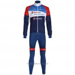 2020 Abbigliamento Ciclismo Direct Energie Scuro Blu Rosso Manica Lunga e Salopette