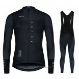 2020 Abbigliamento Ciclismo NDLSS Nero Manica Lunga e Salopette